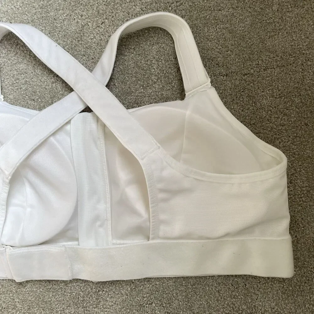 SHEFIT Sports Bra High Support Comfort Adjustable Atheltic White Size 3Luxe